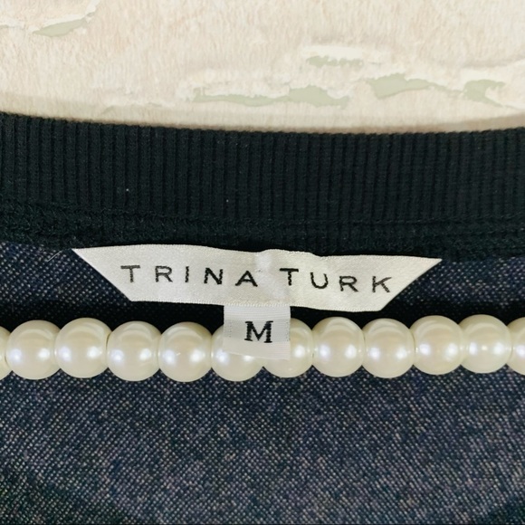 Trina Turk Mixed Media Animal Print Sweatshirt Size M - Picture 4 of 9